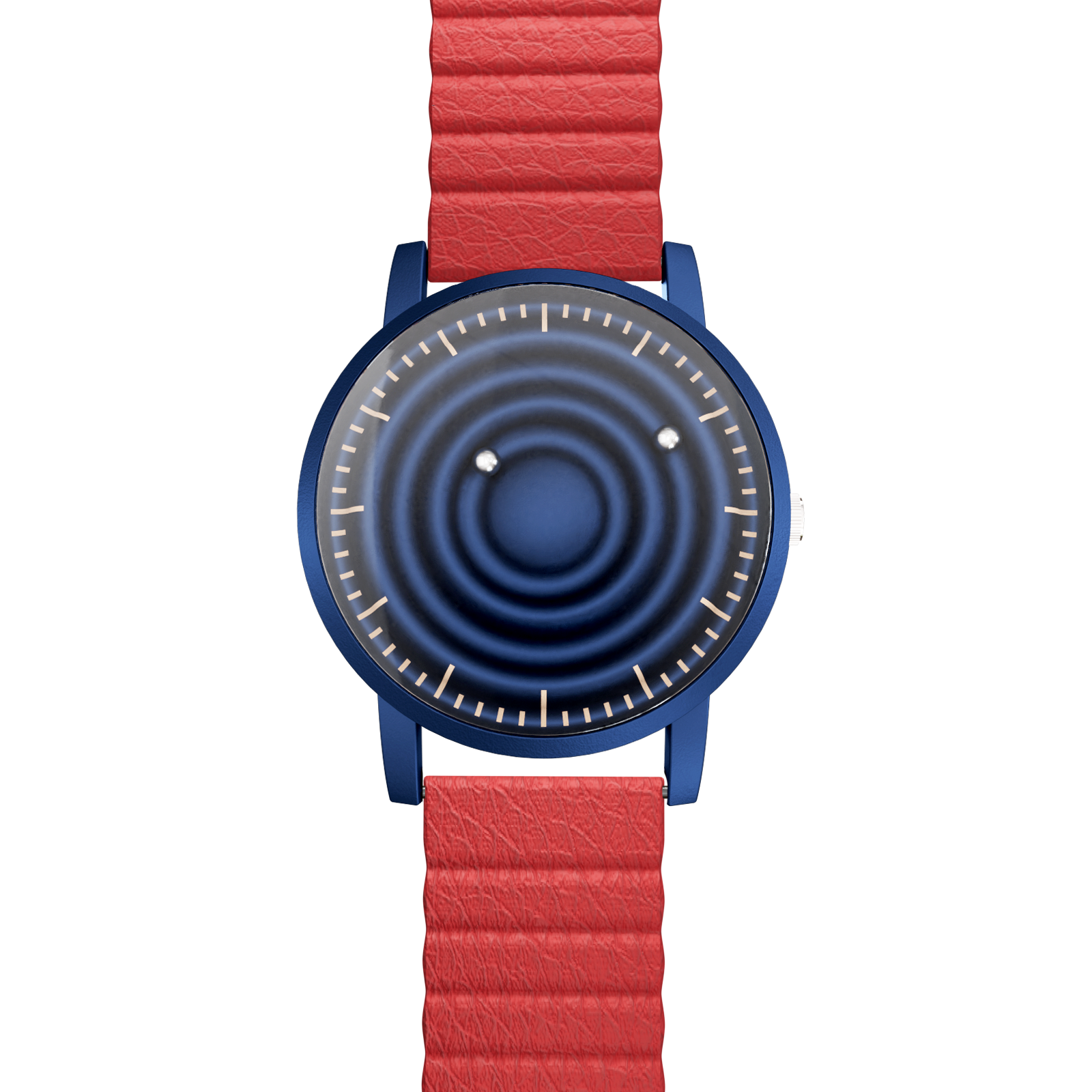 MAGNETO Uranus Red Leather Magnetic Red Wristwatch