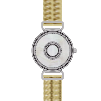 Bella Silver Pearl mesh gold