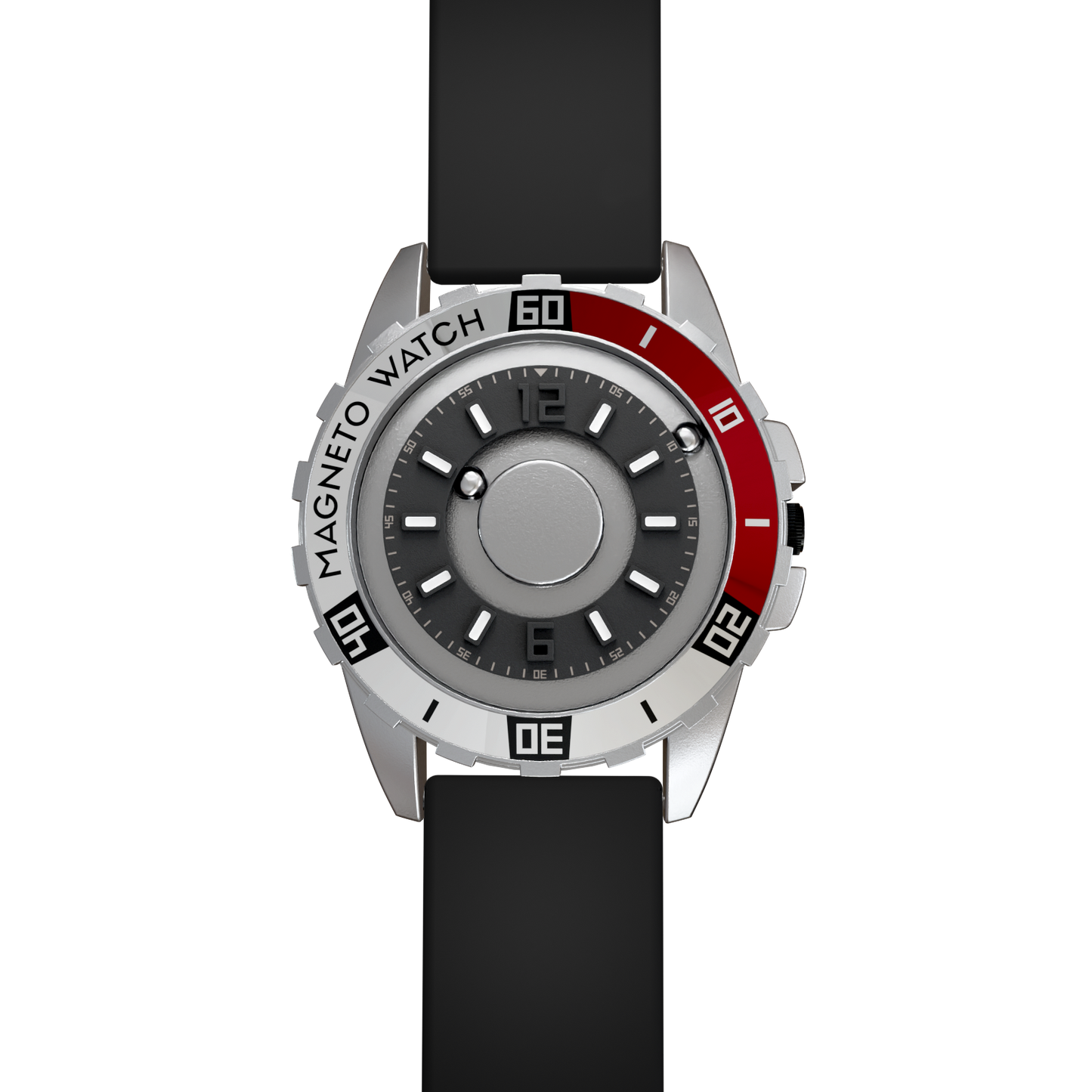 MAGNETO Uranus Red Leather Magnetic Red Wristwatch – Magneto Watch