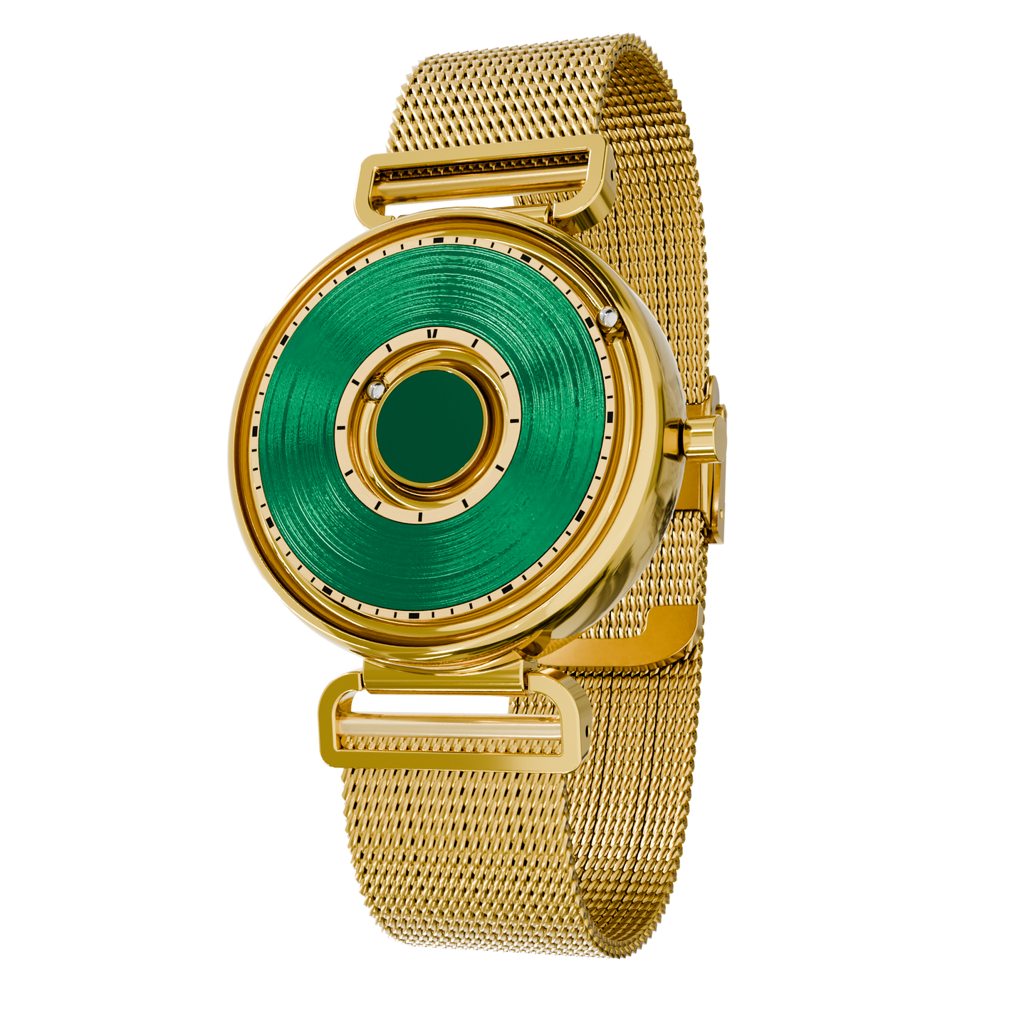 Bella Gold Green Maschenarmband Gold