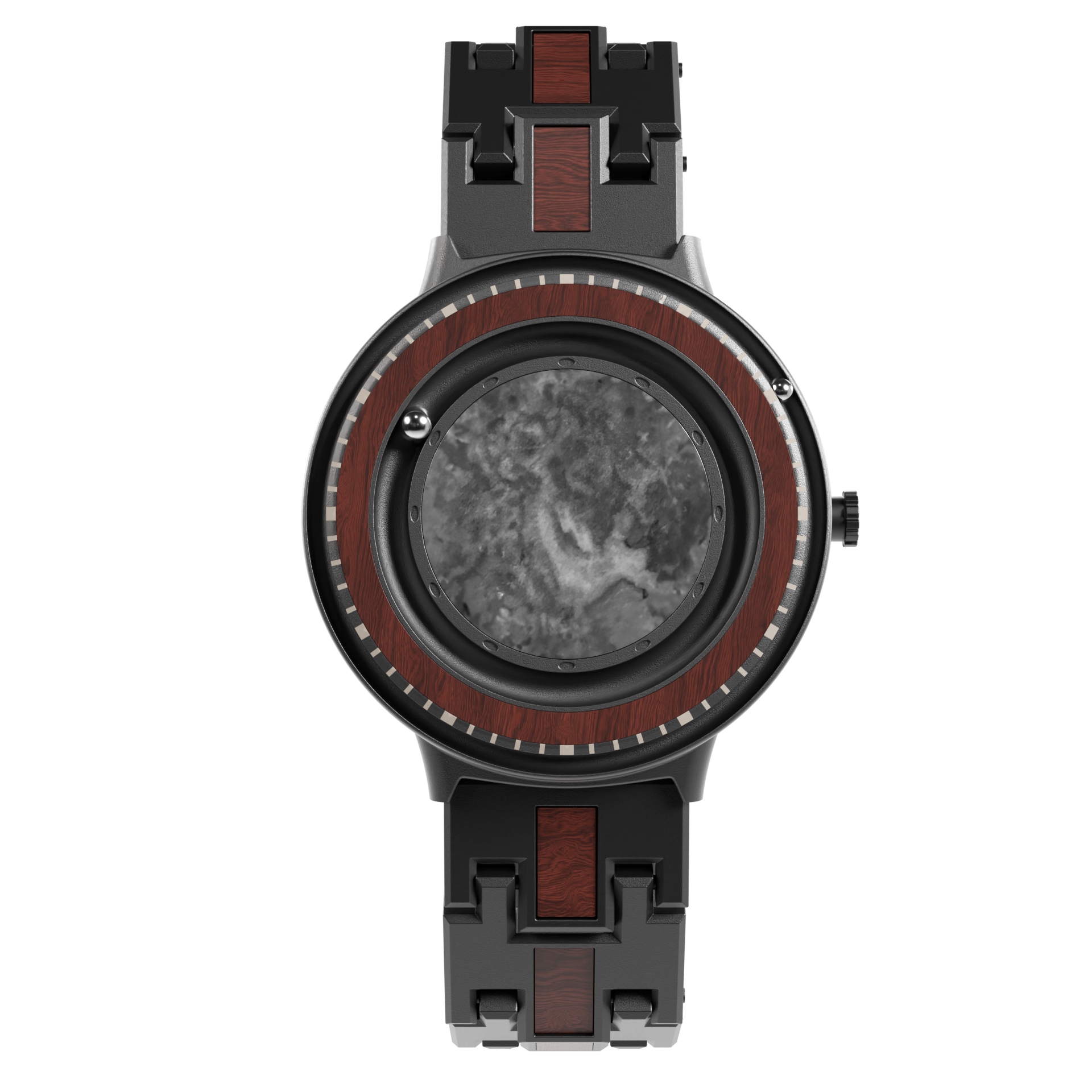 Magneto-Watch-Marble-Wood-Front