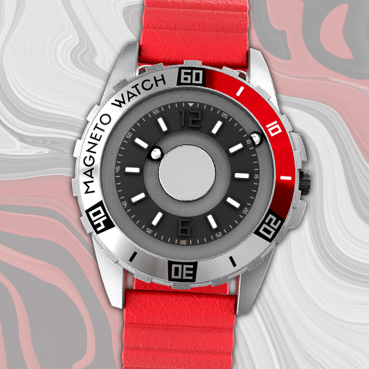 Uranus Red synthetic leather magnetic red