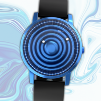 Wave Blue silicone black (with glass)