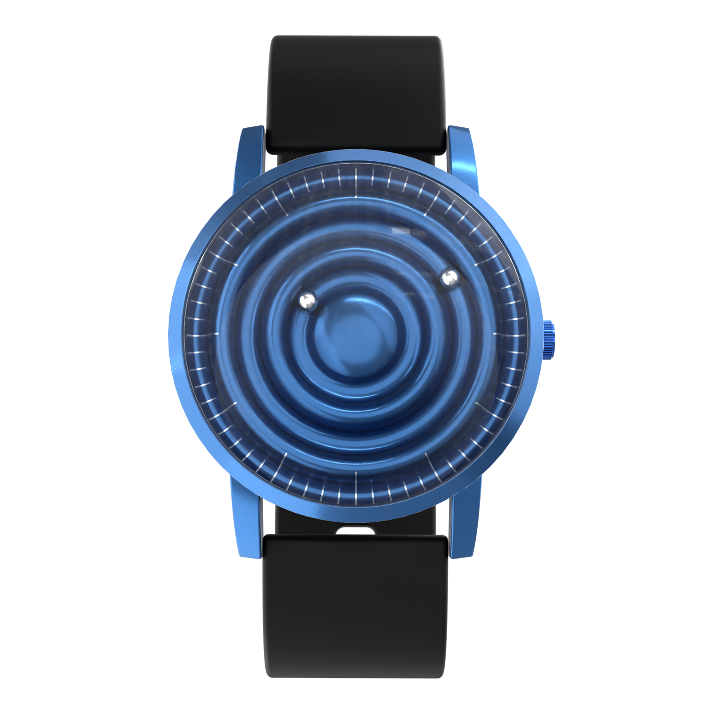 Wave Blue silicone black (with glass)