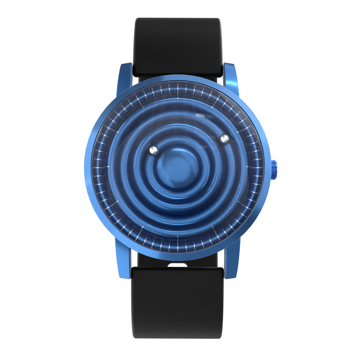 Wave Blue silicone black (with glass)