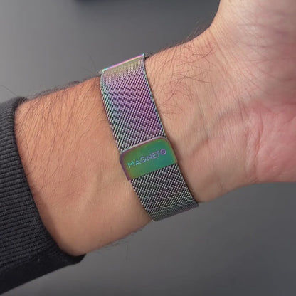 MAGNETO Jupiter Blue Mesh Magnetic Flip-Flop Wristwatch – Magneto Watch