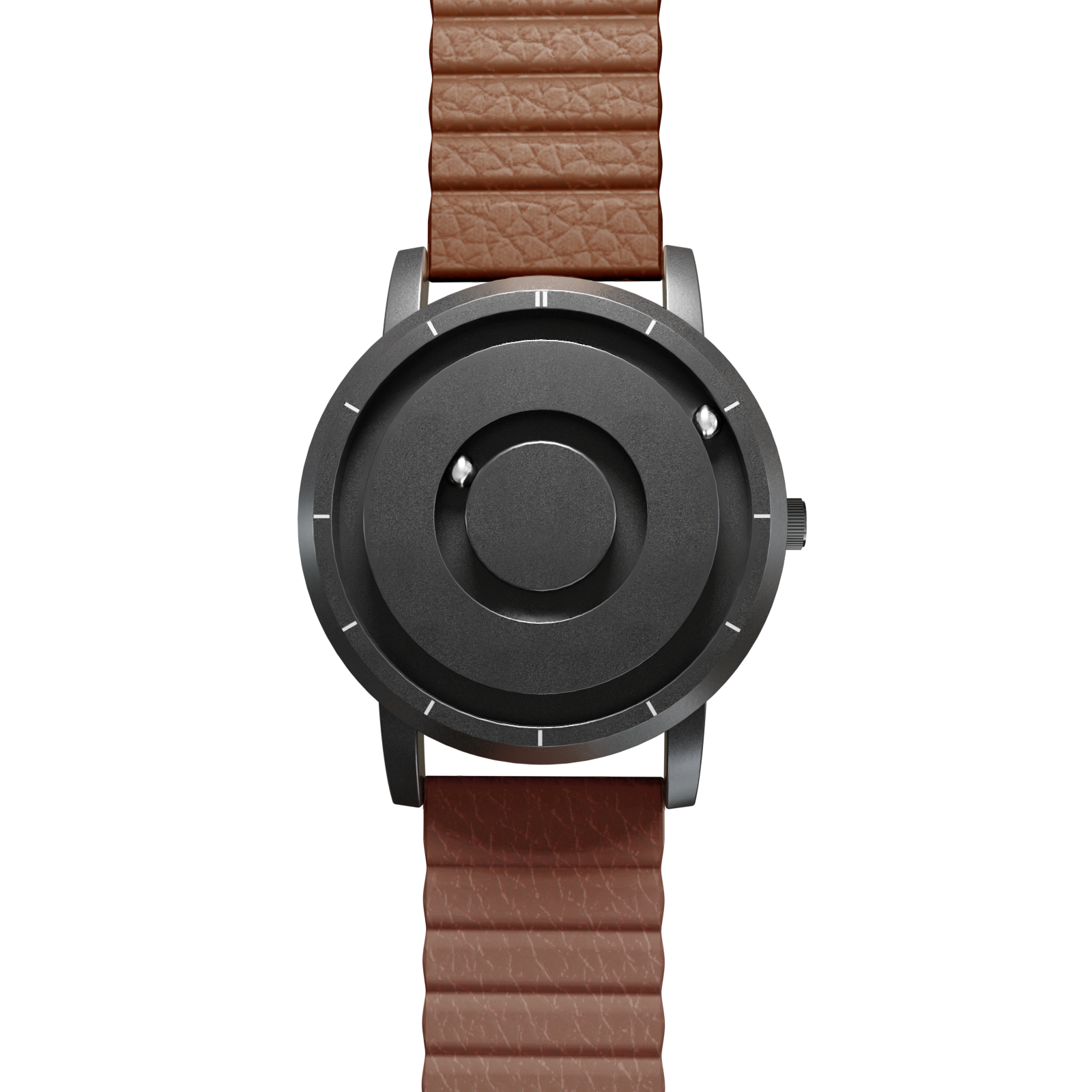 MAGNETO Uranus Black Leather Magnetic Blue Wristwatch – Magneto Watch