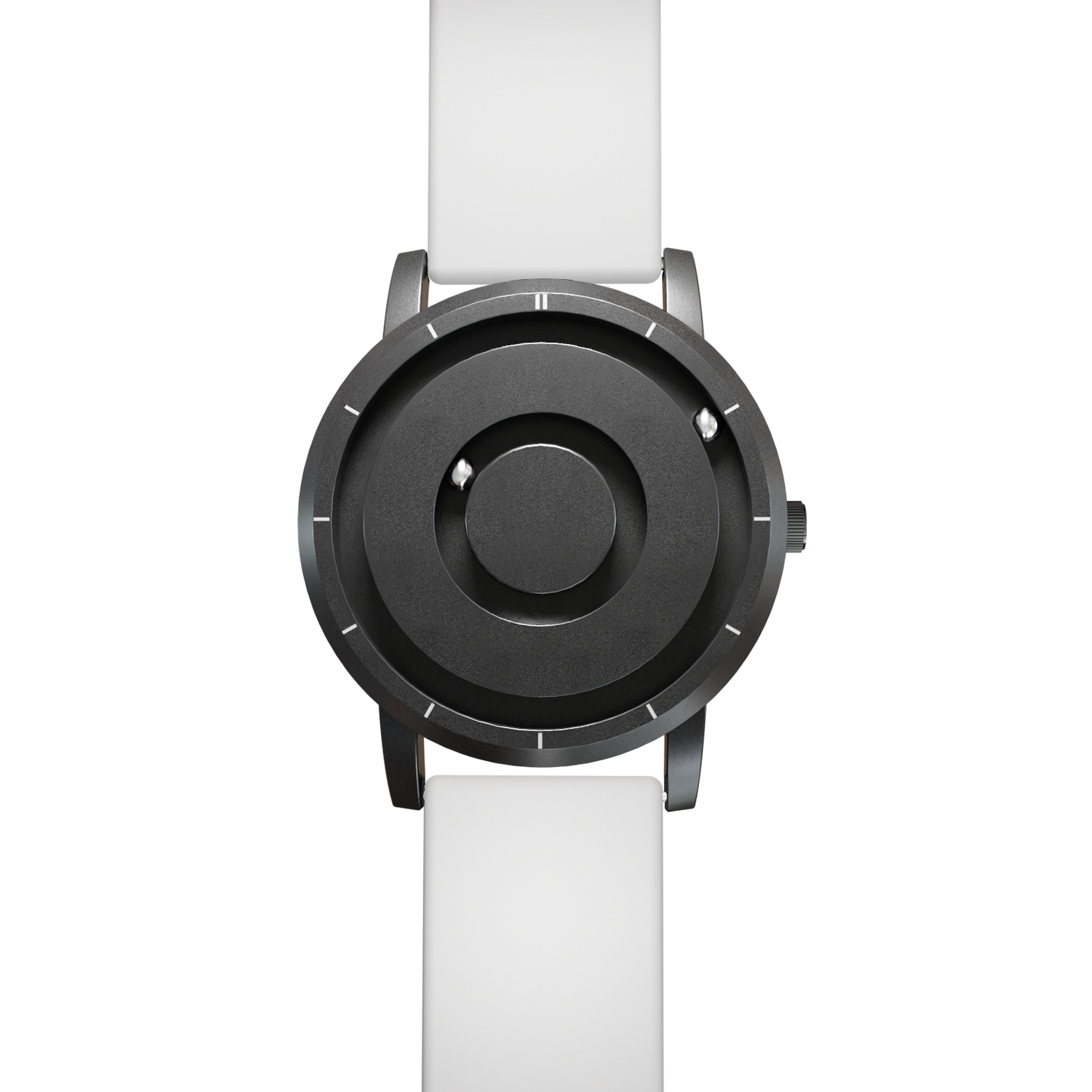 Magneto-Watch-Jupiter-Black-Silikon-Weiss-Front