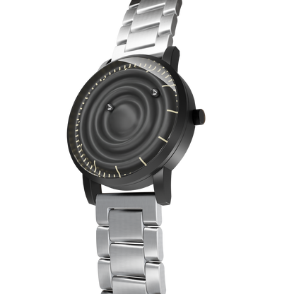 Magneto-Watch-Wave-Black-Edelstahl-Silber-Side