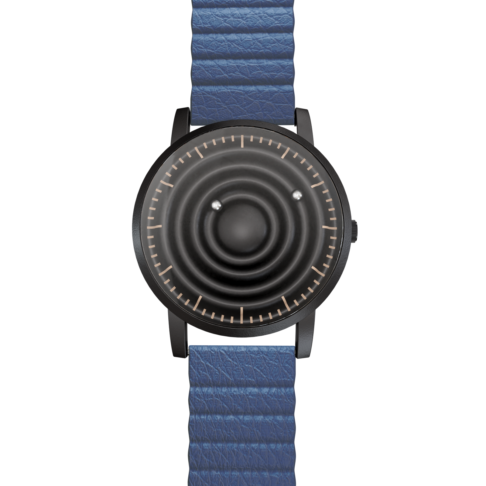 MAGNETO Jupiter Black Leather Magnetic Brown Wristwatch – Magneto Watch