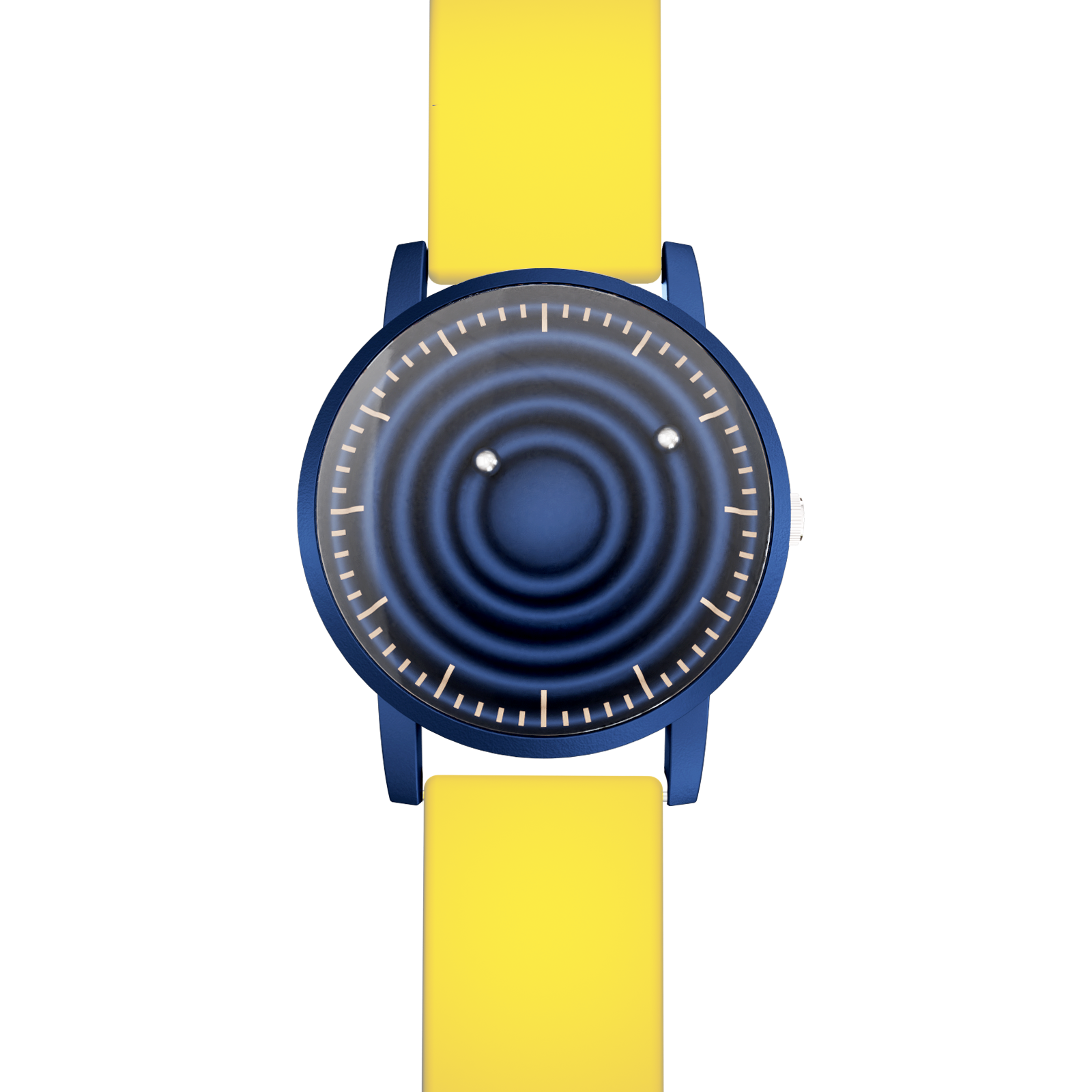 Magneto-Watch-Wave-Blue-Silikon-Gelb-Front